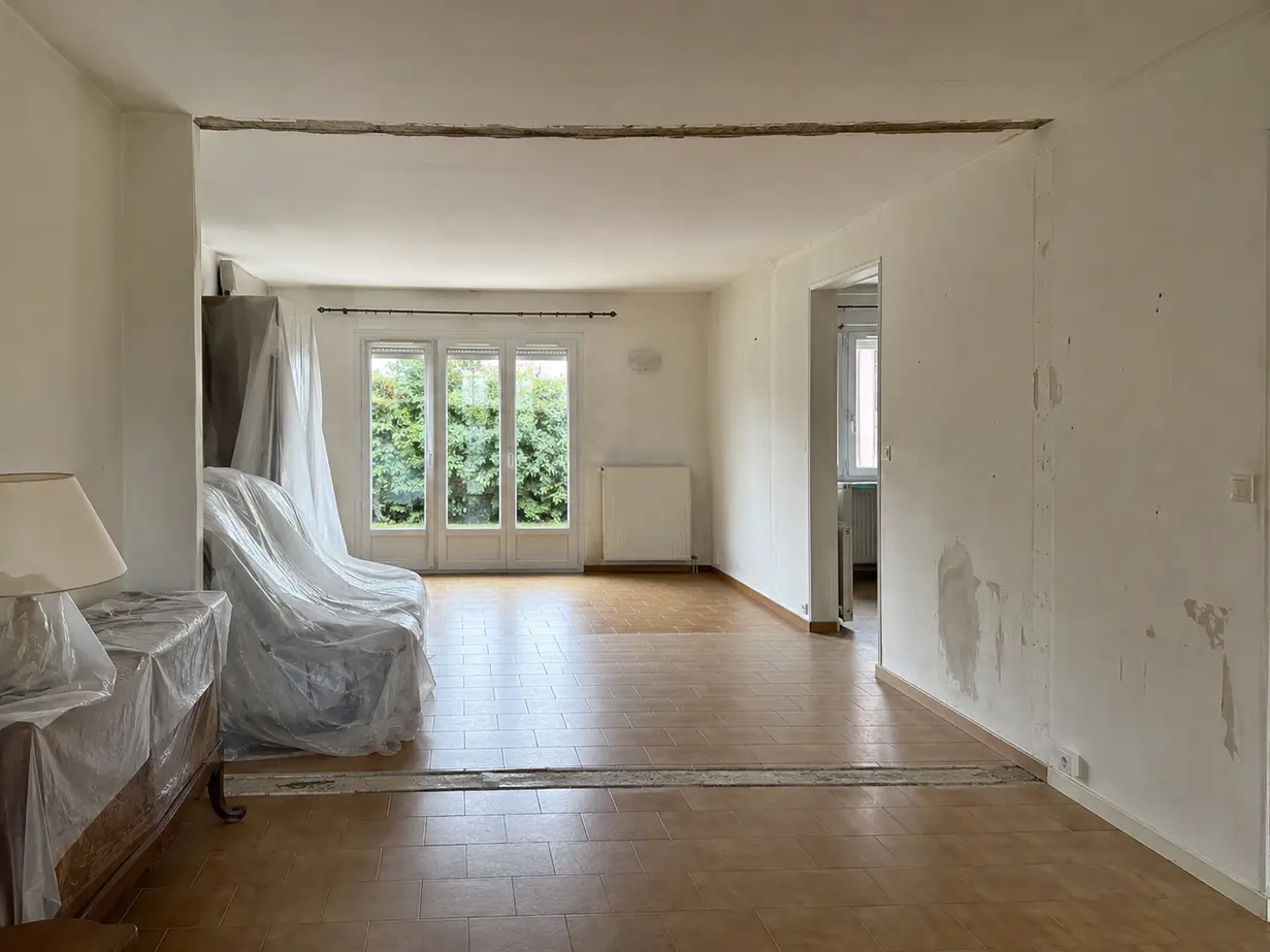 Mur rénové avant travaux