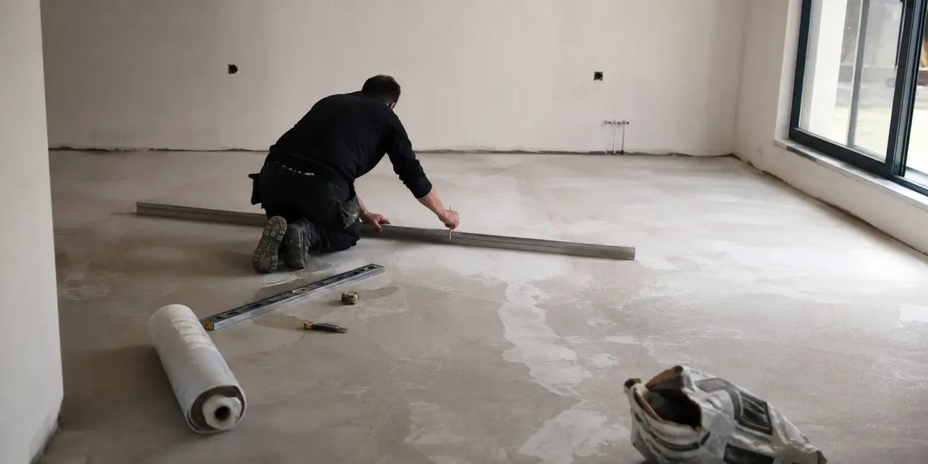 Préparation d’un support avant la pose d’un parquet ou d’un sol PVC