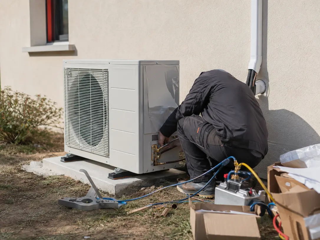 Installation des équipements d’une pompe à chaleur air/eau